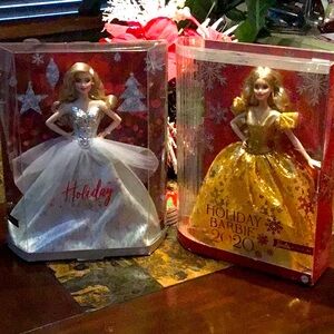 TWO HOLIDAY BARBIE DOLLS!